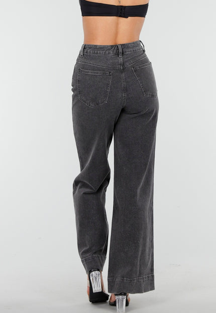 Redial Jeans Wide Leg Stretch Jeans Grijs
