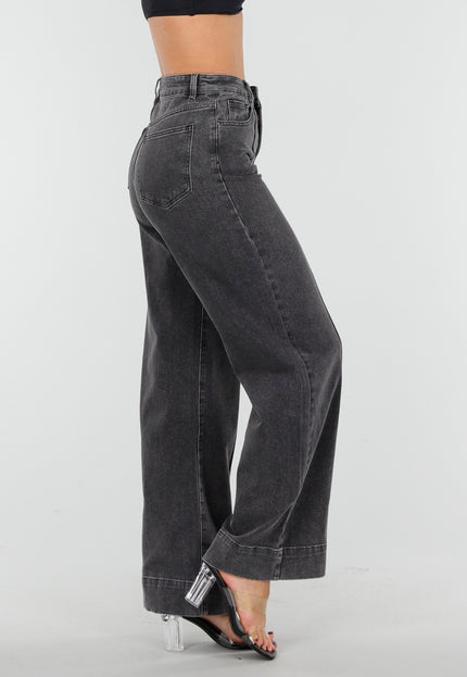 Redial Jeans Wide Leg Stretch Jeans Grijs