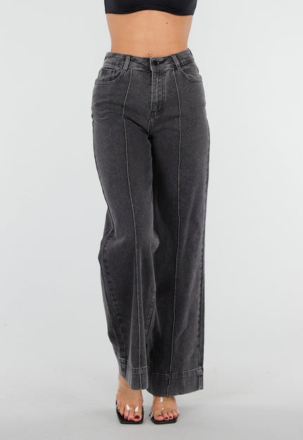 Redial Jeans Wide Leg Stretch Jeans Grijs