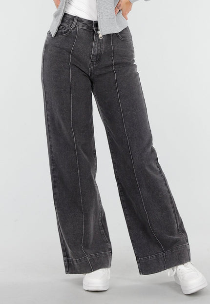 Redial Jeans Wide Leg Stretch Jeans Grijs