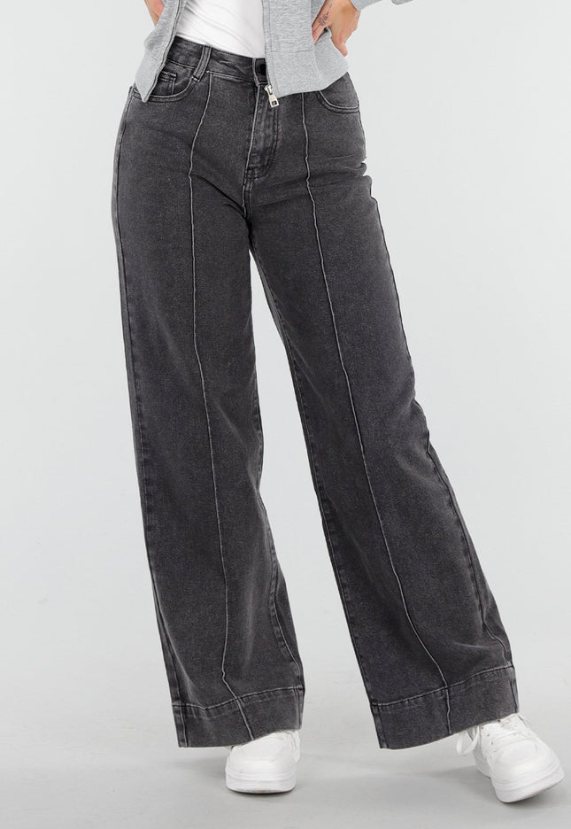 Redial Jeans Wide Leg Stretch Jeans Grijs
