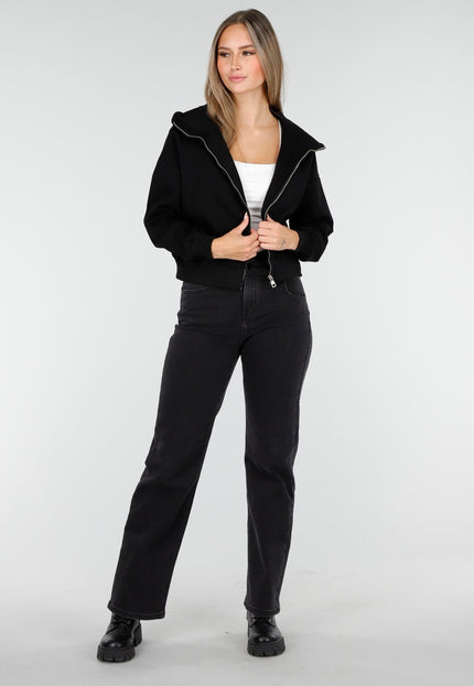 OP=OP.AV.10 Zwart Vest met Capuchon en Rits