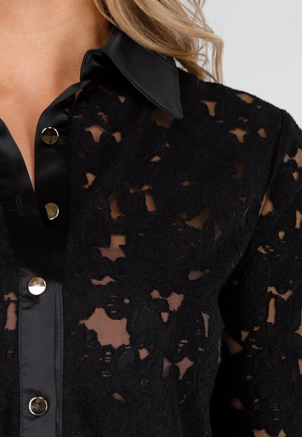 NEW170925 Zwarte Kanten Blouse