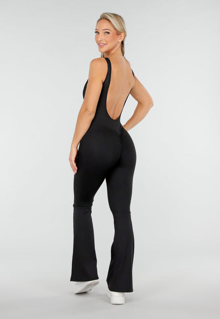 NEW170925 Zwarte Pilates Jumpsuit