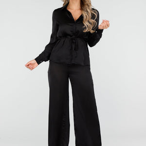 OP=OP.AV.12 Zwarte Satijnlook Matching Set