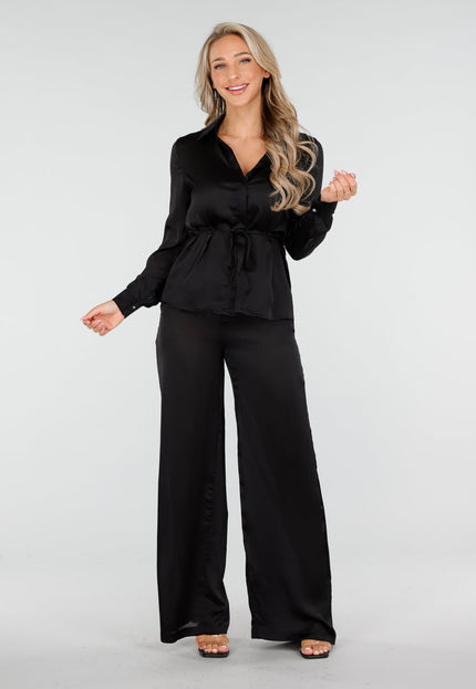 OP=OP.AV.12 Zwarte Satijnlook Matching Set