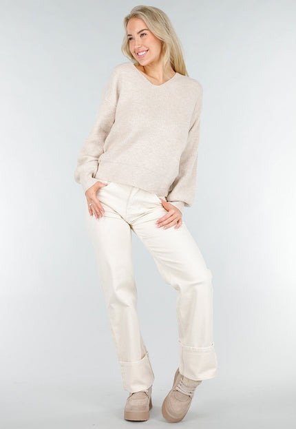 OP=OP.03.NL Beige Trui met Strik op de Rug