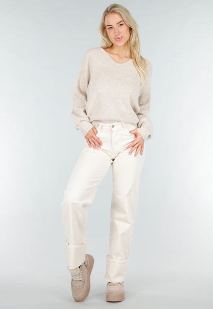 OP=OP.03.NL Beige Trui met Strik op de Rug