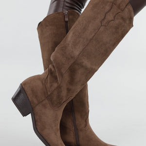 NEW171225 Bruine Cowboyboots