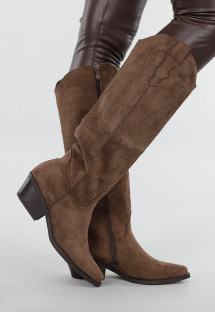 NEW171225 Bruine Cowboyboots