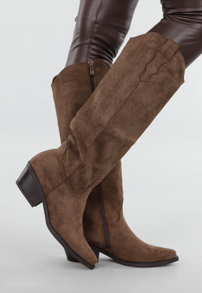 NEW171225 Bruine Cowboyboots