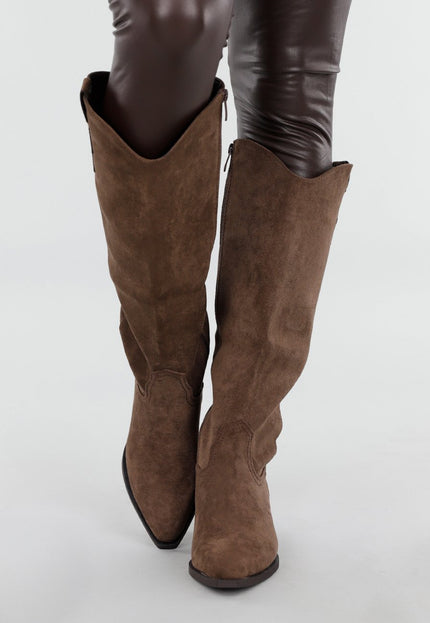 NEW171225 Bruine Cowboyboots
