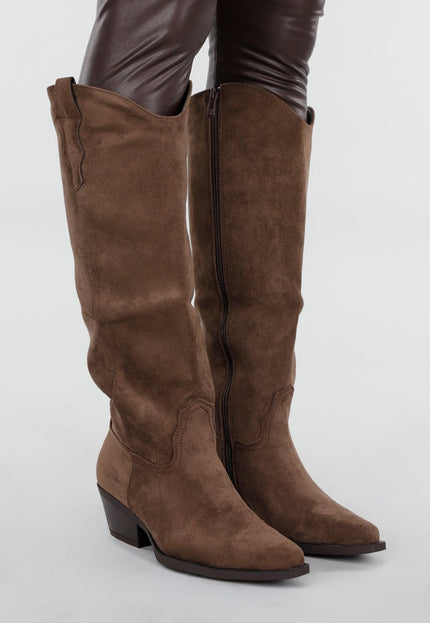 NEW171225 Bruine Cowboyboots
