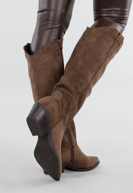 NEW171225 Bruine Cowboyboots