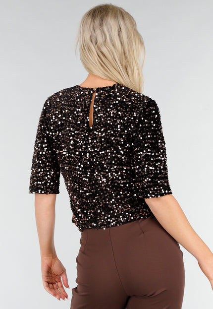 Bruine Glitter Top