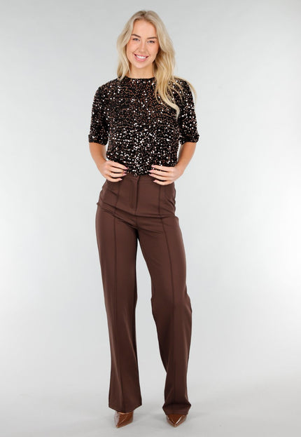 Bruine Glitter Top