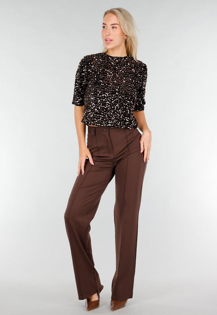 Bruine Glitter Top