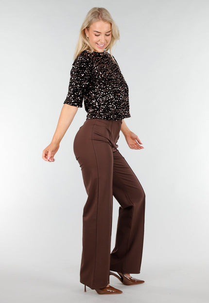 Bruine Glitter Top