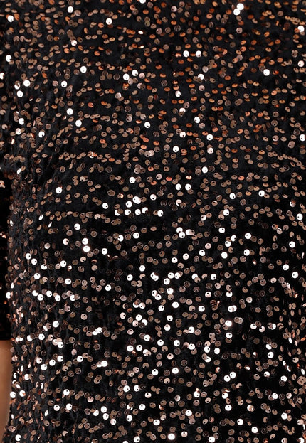 Bruine Glitter Top