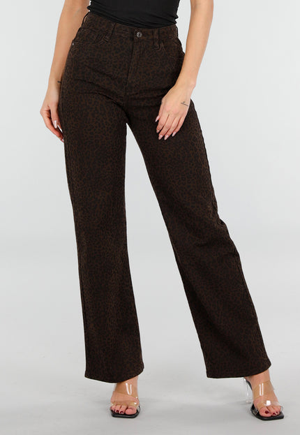 OP=OP.04.NL Bruine Leopard Jeans