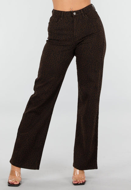 OP=OP.04.NL Bruine Leopard Jeans