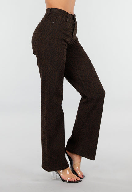 OP=OP.04.NL Bruine Leopard Jeans
