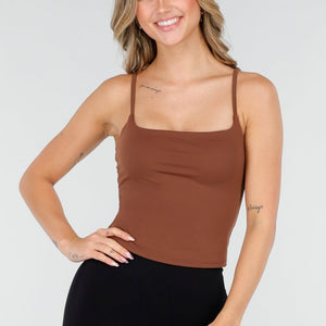 OP=OP.09.NL Bruine Spaghetti Crop Top