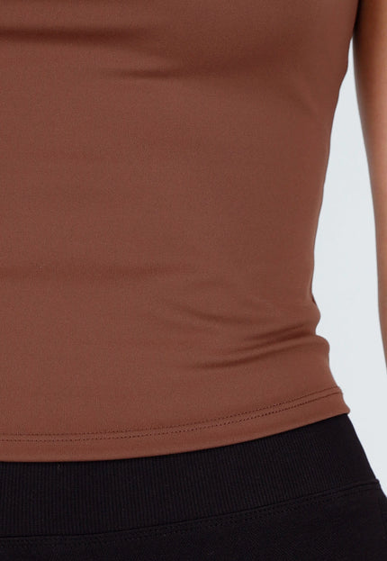 OP=OP.09.NL Bruine Spaghetti Crop Top