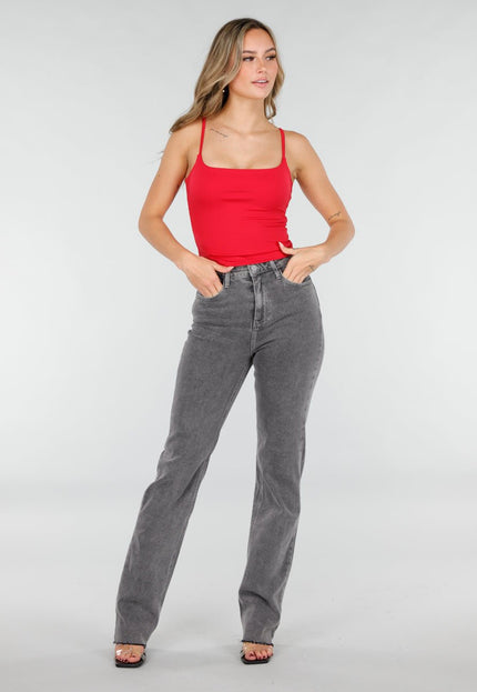 OP=OP.09.NL Rode Padded Spaghetti Crop Top