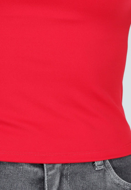 OP=OP.09.NL Rode Padded Spaghetti Crop Top