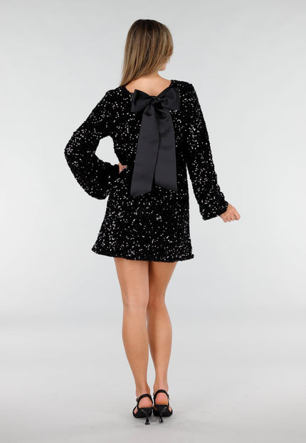 NEW171225 Zwarte Glitter Hakken