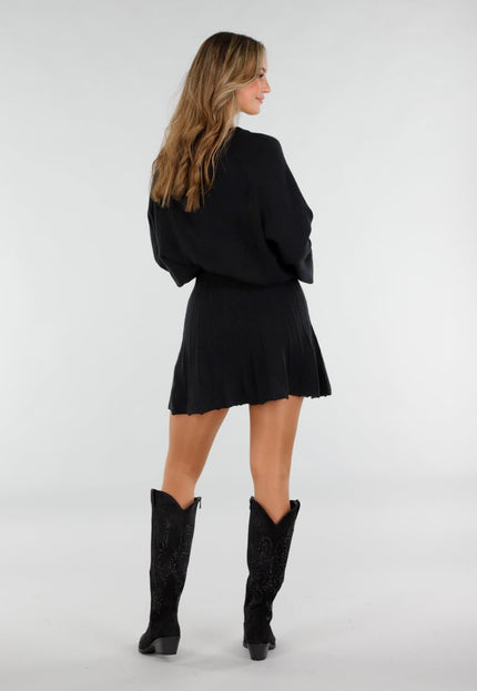 NEW171225 Zwarte Suède Glitter Cowboylaarzen