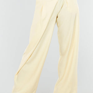 NEW180226 Butter Yellow Barrel Pantalon