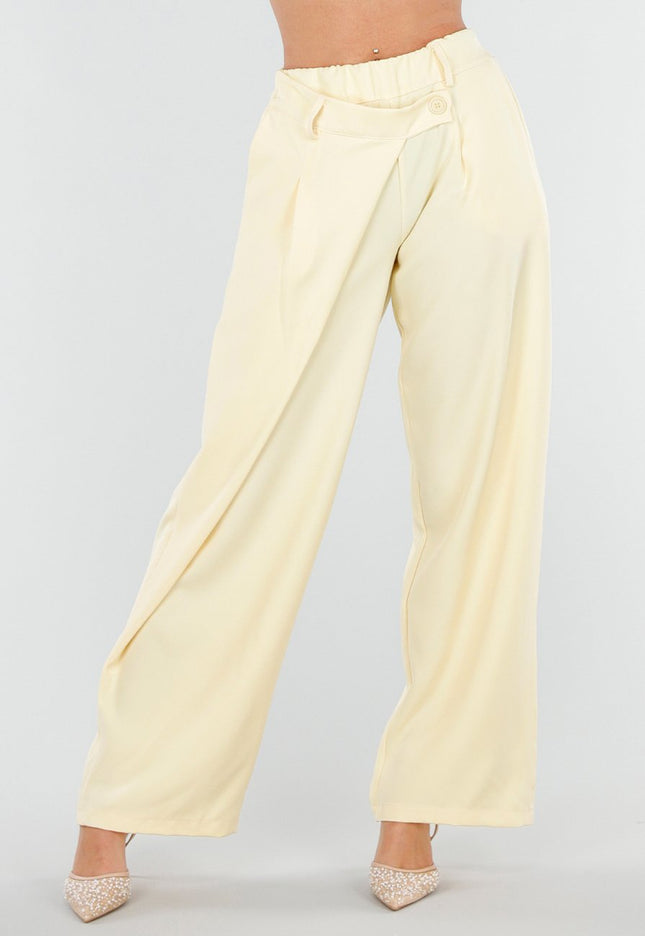 NEW180226 Butter Yellow Barrel Pantalon