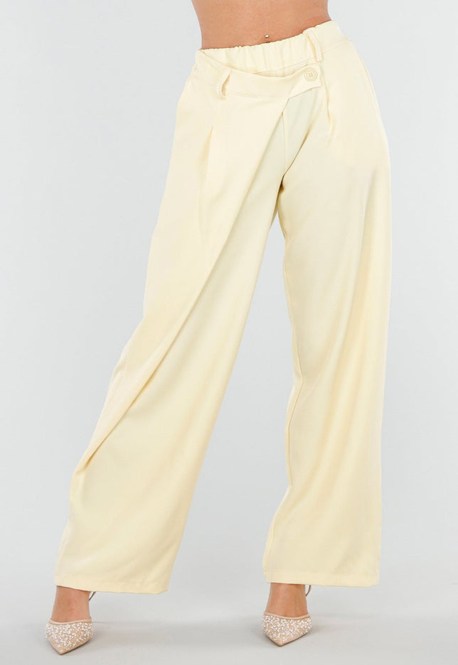 NEW180226 Butter Yellow Barrel Pantalon