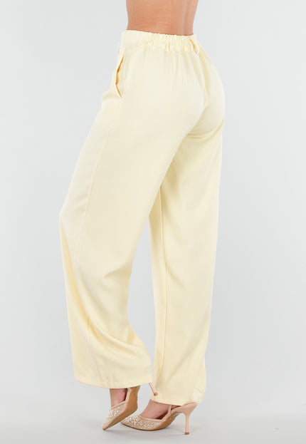 NEW180226 Butter Yellow Barrel Pantalon