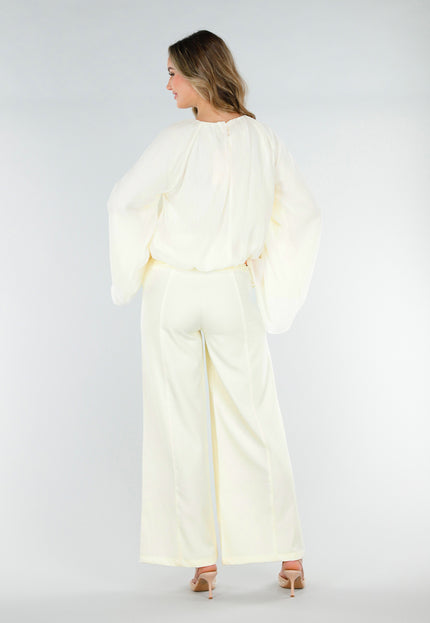 NEW180226 Butter Yellow Blouse met Wijde Mouwen