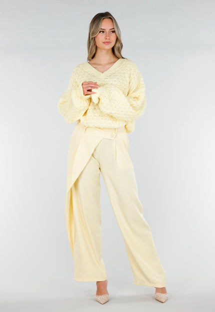 NEW180226 Butter Yellow Gebreide Trui