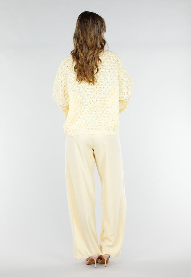 NEW180226 Butter Yellow Gebreide Trui