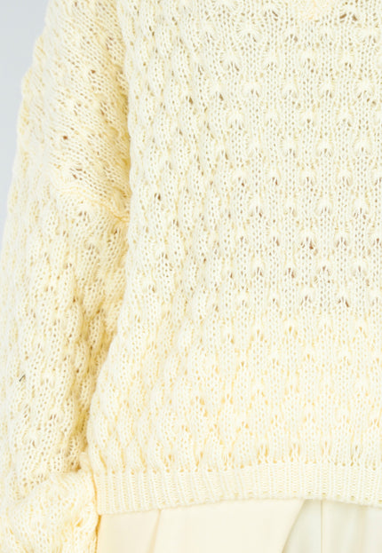 NEW180226 Butter Yellow Gebreide Trui