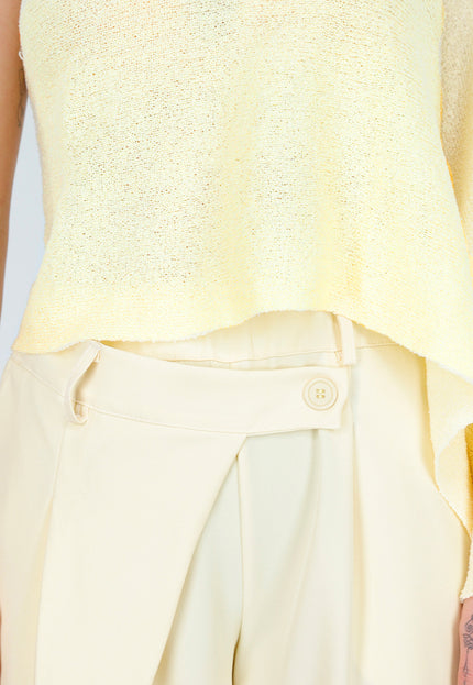 NEW180226 Butter Yellow One Shoulder Top