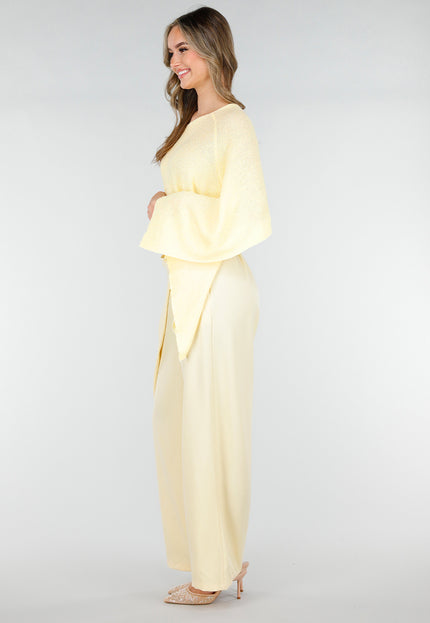 NEW180226 Butter Yellow One Shoulder Top