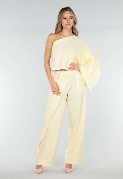 NEW180226 Butter Yellow One Shoulder Top