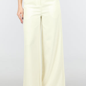 NEW180226 Butter Yellow Wide Leg Pantalon