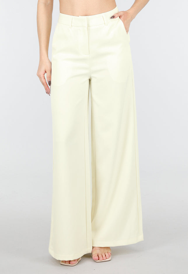 NEW180226 Butter Yellow Wide Leg Pantalon