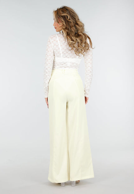 NEW180226 Butter Yellow Wide Leg Pantalon