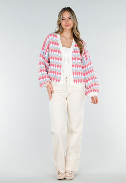 NEW180226 Gebreid Vest met Ruitprint