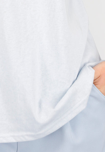 NEW180226 Lichtblauw V-Hals T-Shirt