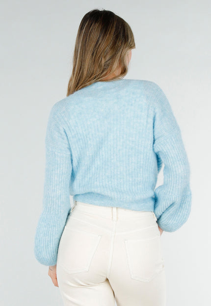NEW180226 Lichtblauwe Wikkel Vest met Strikdetail