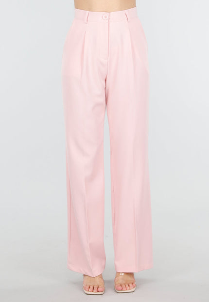 NEW180226 Lichtroze Wide Leg Pantalon
